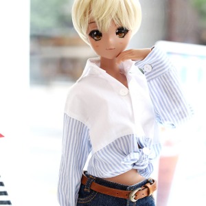 [선주문] [SD13 GIRL &amp; Smart Doll] 프리하프 라인 셔츠 - 스카이
